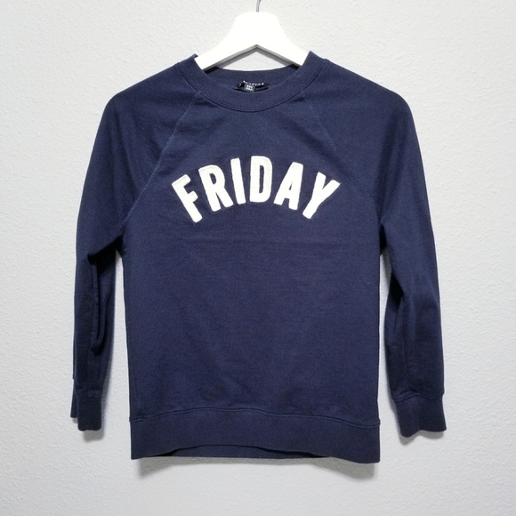 J. Crew Mercantile blue FRIDAY sweater top blouse XXS - Picture 5 of 6